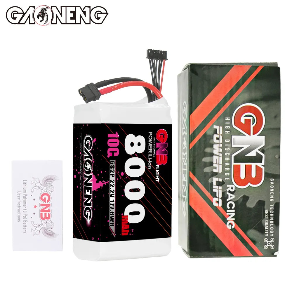 GAONENG GNB 6S 22.2V 8000mAh 10C XT60 Li-ion Battery made with Samsung 21700 [DG]