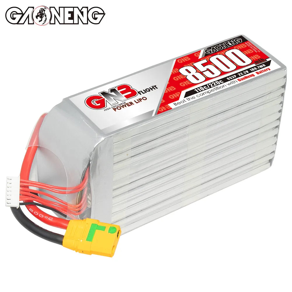 GAONENG GNB 6S 22.2V 8500mAh 110C RC LiPo Battery XT90S Anti Spark [DG]