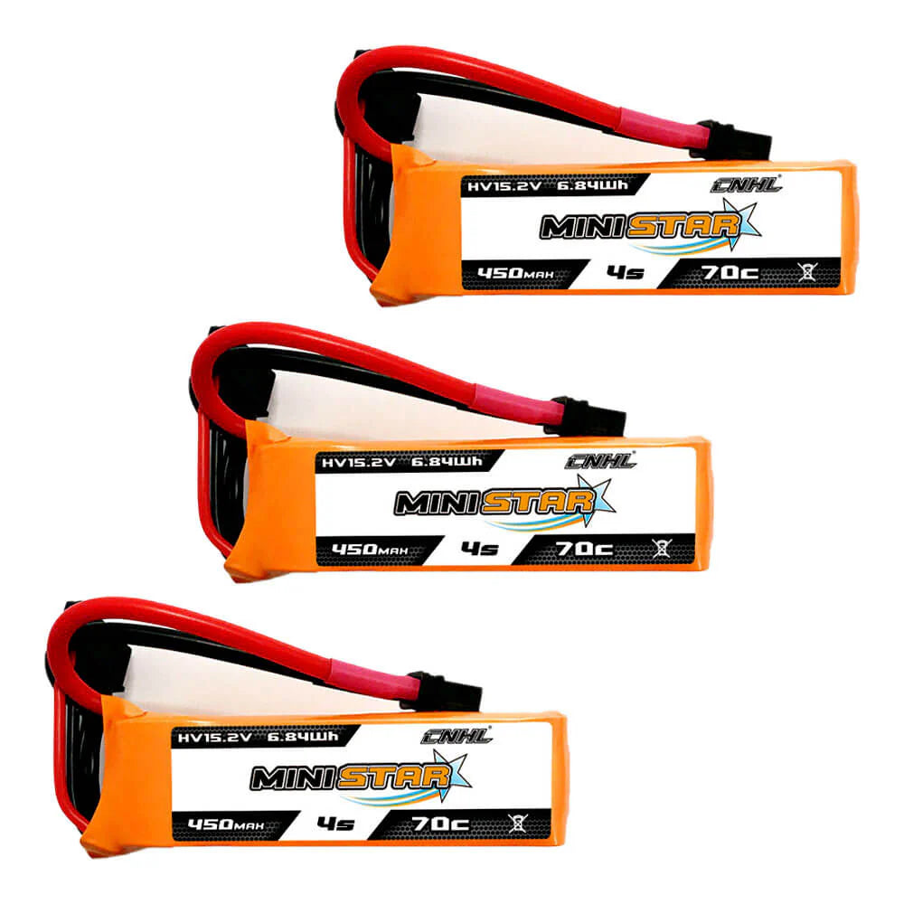 CNHL MiniStar 450mAh 15.2V 4S 70C LiHV Lipo Battery XT30 (3pcs) [DG]