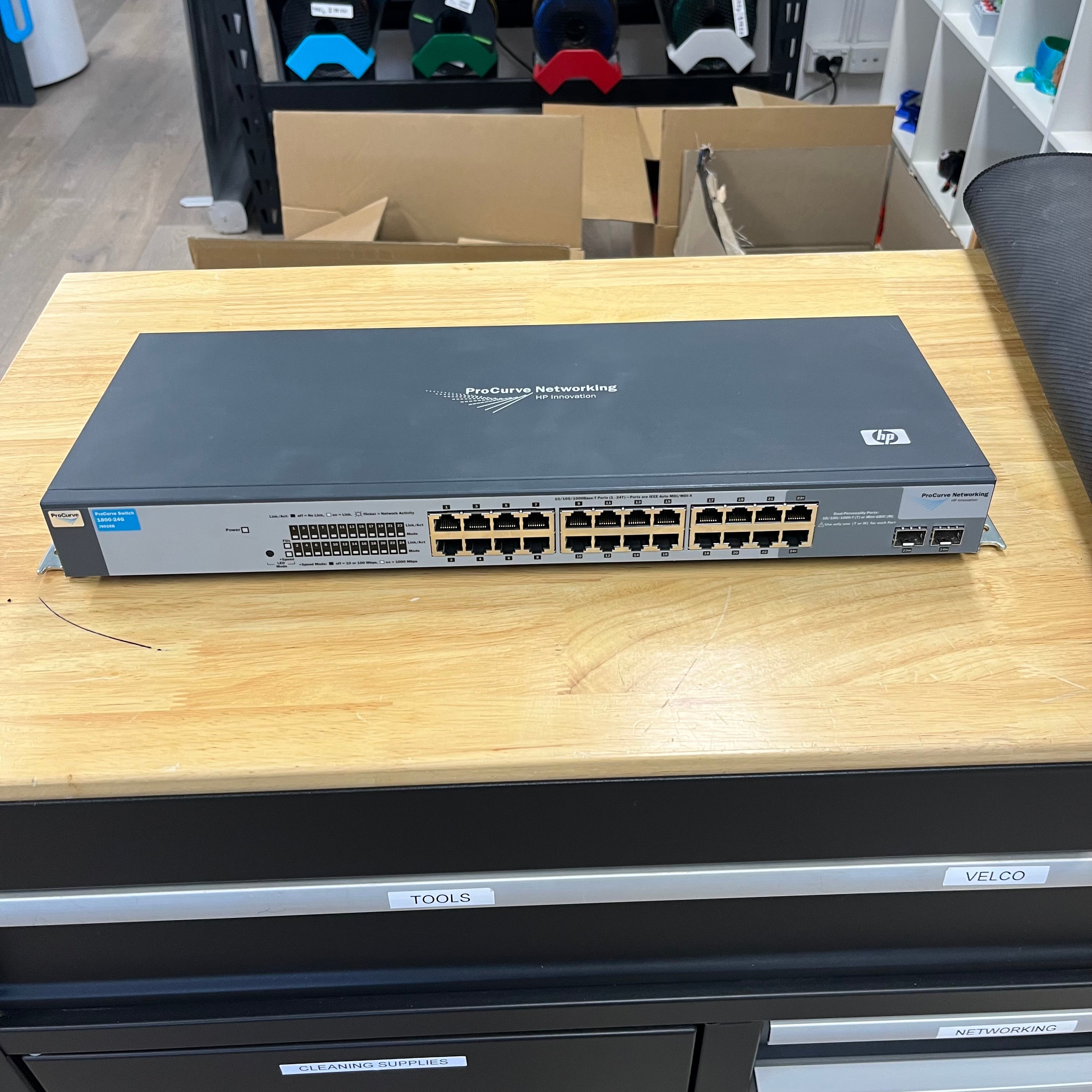 HP PROCURVE 1800-24G J9028B 24-PORT GIGABIT MANAGED SWITCH USED [PC]