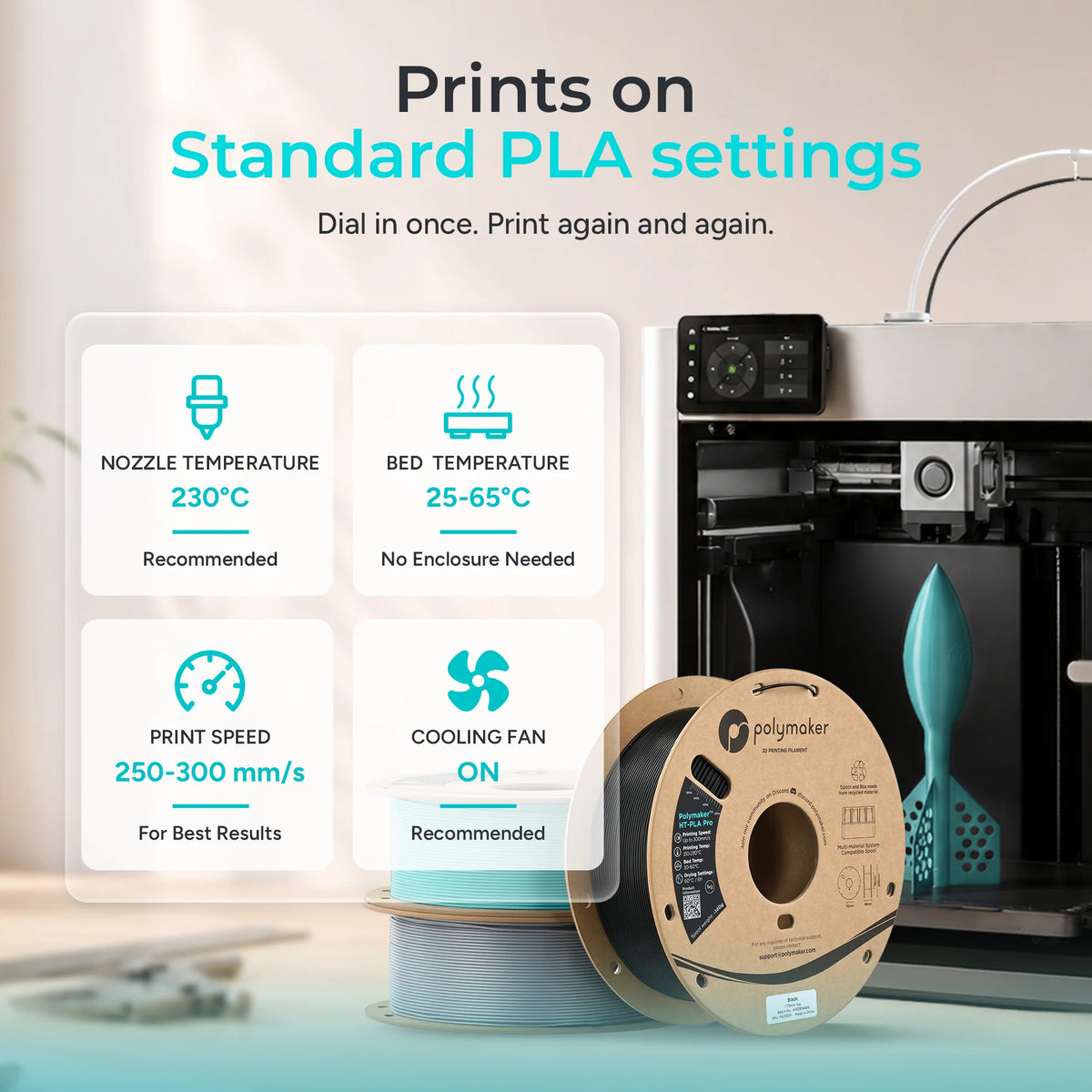 Polymaker HT-PLA Pro 1.75mm Filament 1kg