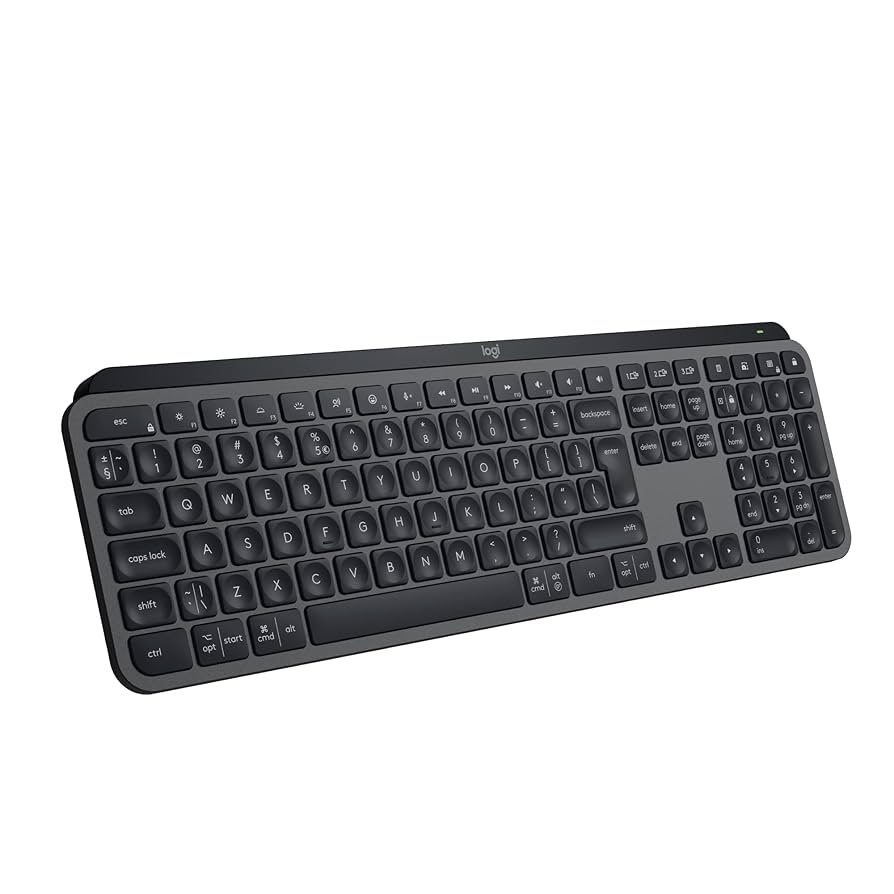 Logitech MX Keys S Wireless Keyboard, Low Profile, Fluid Precise Quiet Typing, Programmable Keys, Backlighting, Bluetooth, USB C Rechargeable, for Windows PC, Linux, Chrome, Mac - Graphite [PC]