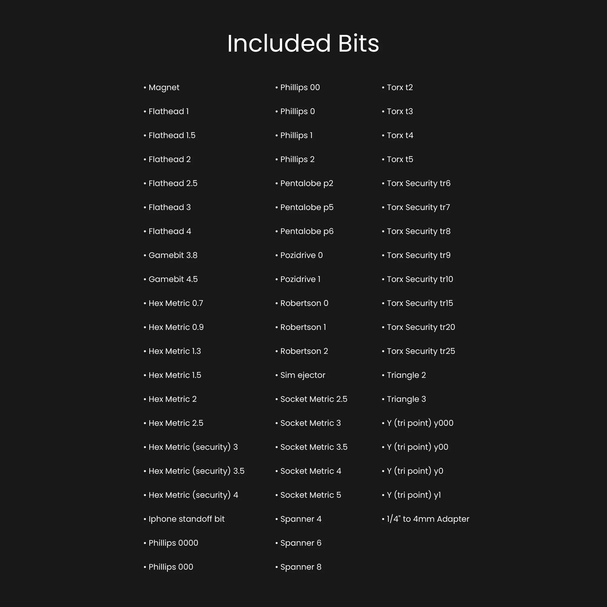 LTT Precision Bit Set + Case [Screwdriver sold separately]