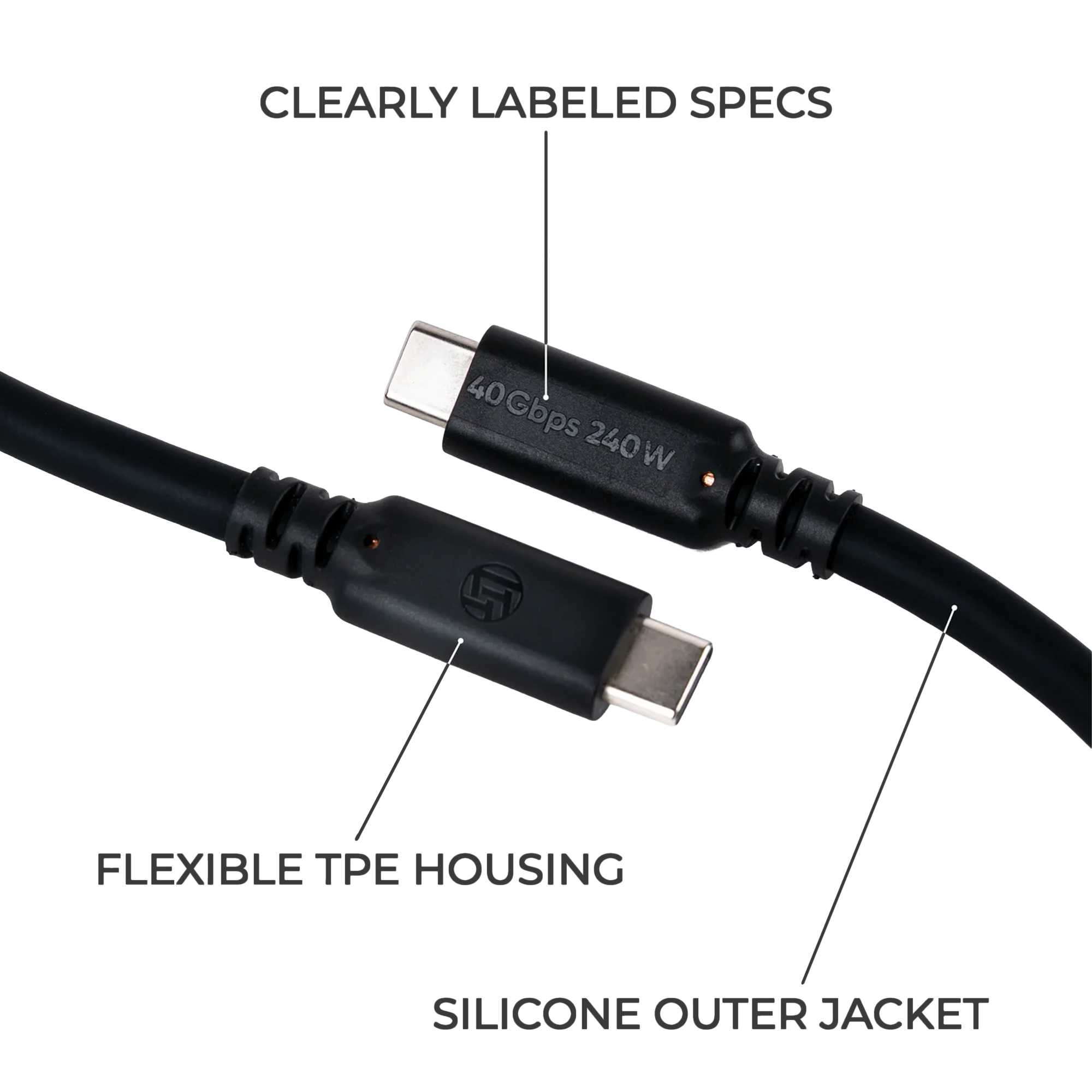 Linus Tech Tips LTT TrueSpec Cable USB Type C to C (240W)