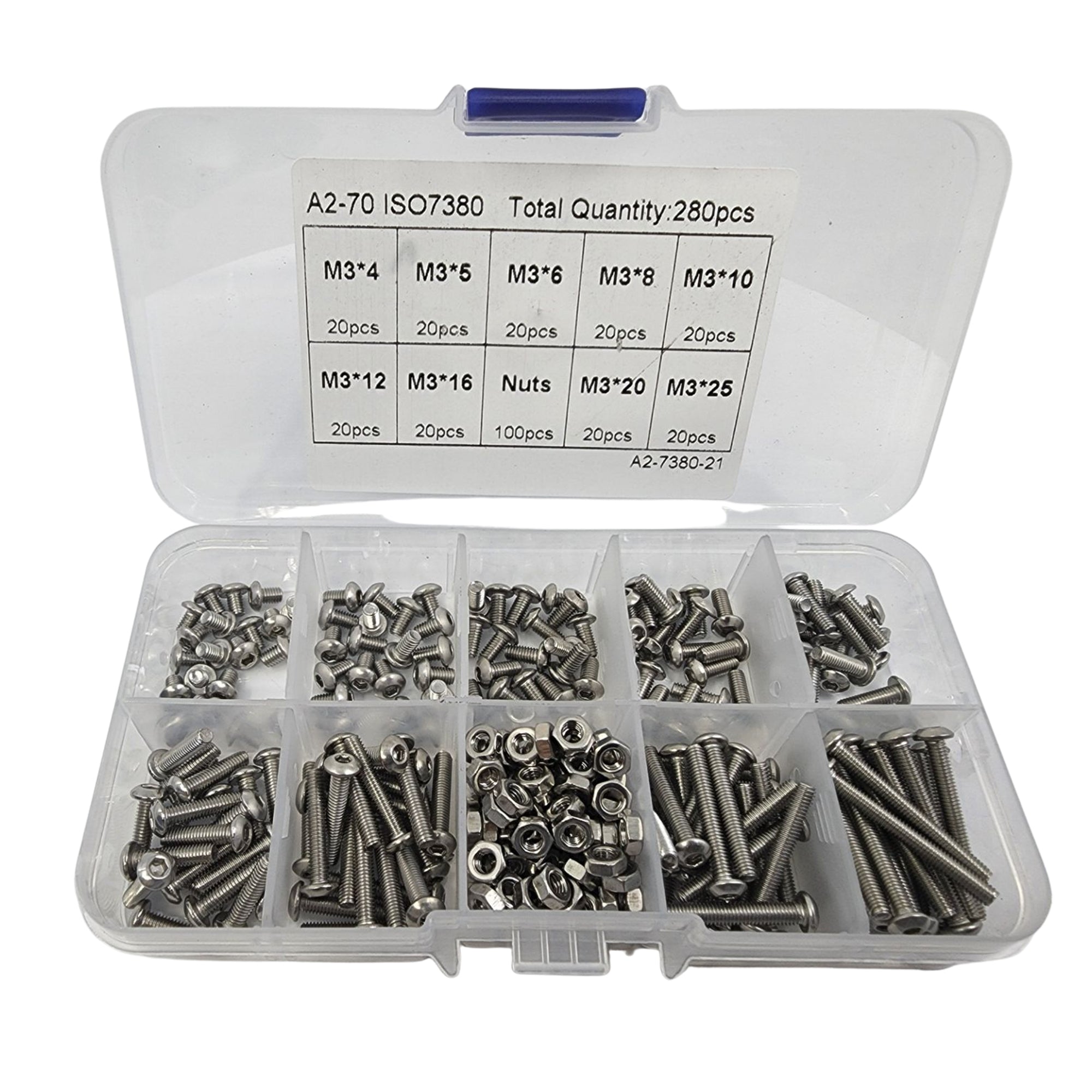 M3 Button Head 280pcs Bolt Fastener Kit By Phaser FPV
