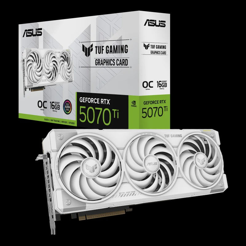 ASUS GeForce RTX 5070 Ti TUF Gaming OC GDDR7 16GB White ASUS GeForce RTX 5070 Ti TUF Gaming OC GDDR7 16GB White TUF-RTX5070TI-O16G-WHITE-GAMING [PC]