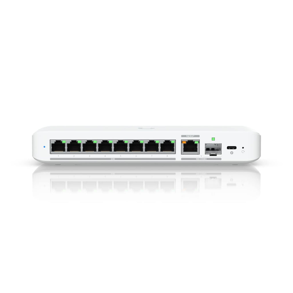 Ubiquiti Flex 2.5G, Flexible, 8-port 2.5 GbE Switch,10 GbE RJ45/SFP+ Combination Uplink Port, Powered With USB-C /PoE+ adapter[PC]