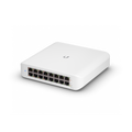 Ubiquiti UniFi Switch Lite 16 PoE, Layer 2, 16x GbE RJ45 Ports, 8x 802.3at PoE+ Ports, 45W PoE, Silent Operation, Wallmount Kit Included