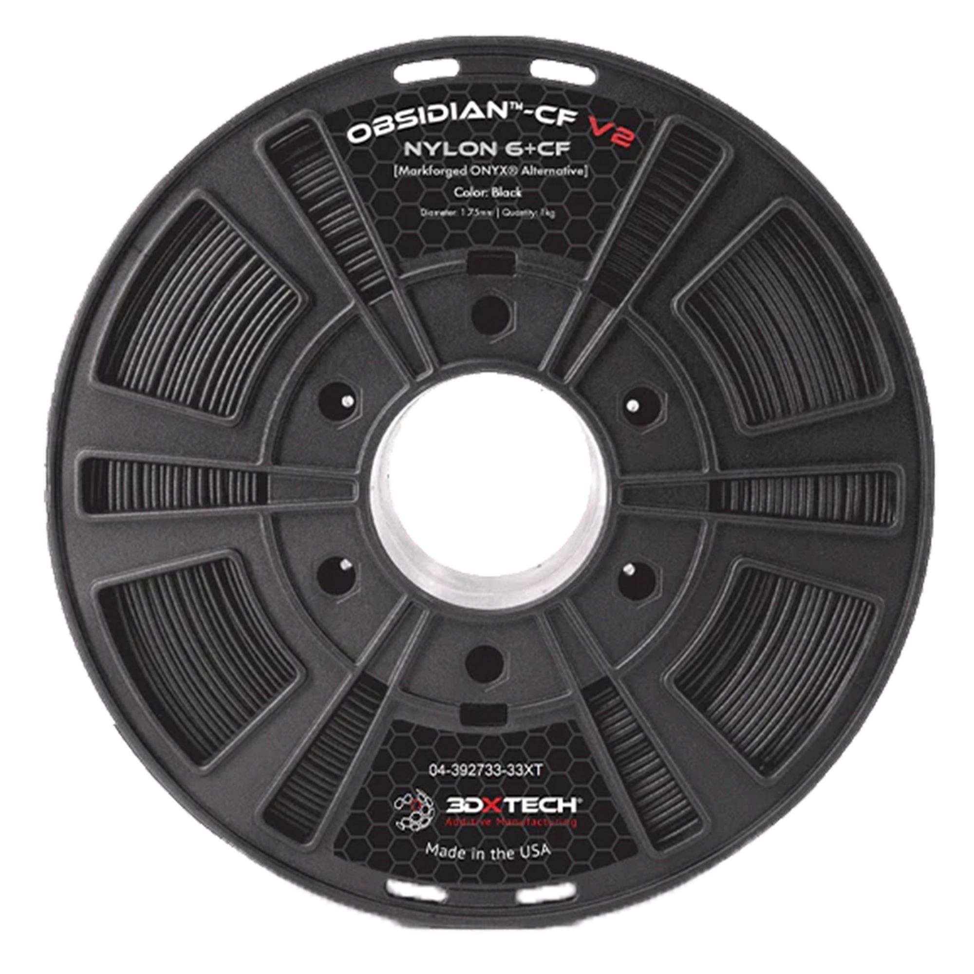 3DXTech Obsidian™ Nylon 6+CF V2 1.75mm Filament 750g