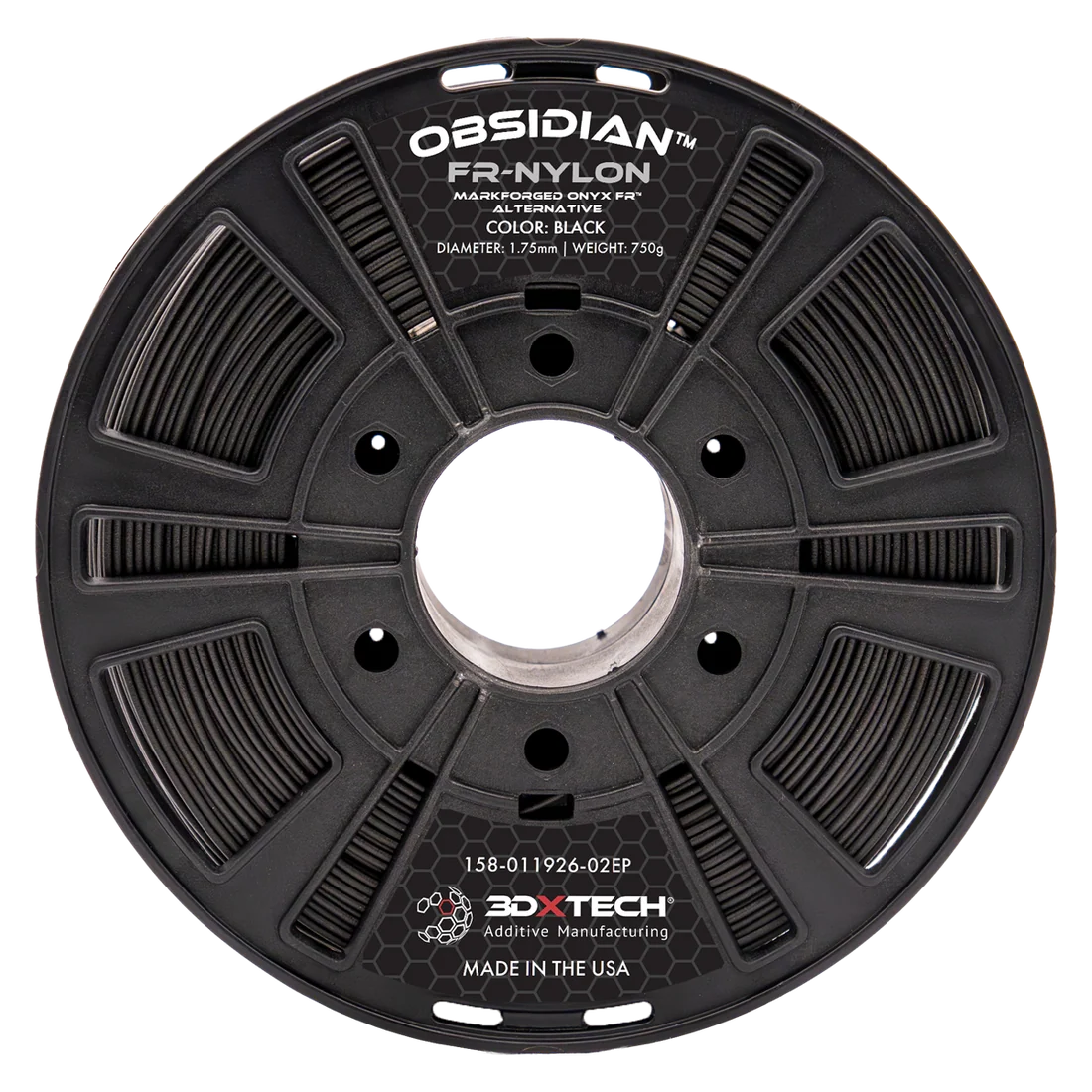3DXTech Obsidian™ FR-Nylon 1.75mm Filament 750g