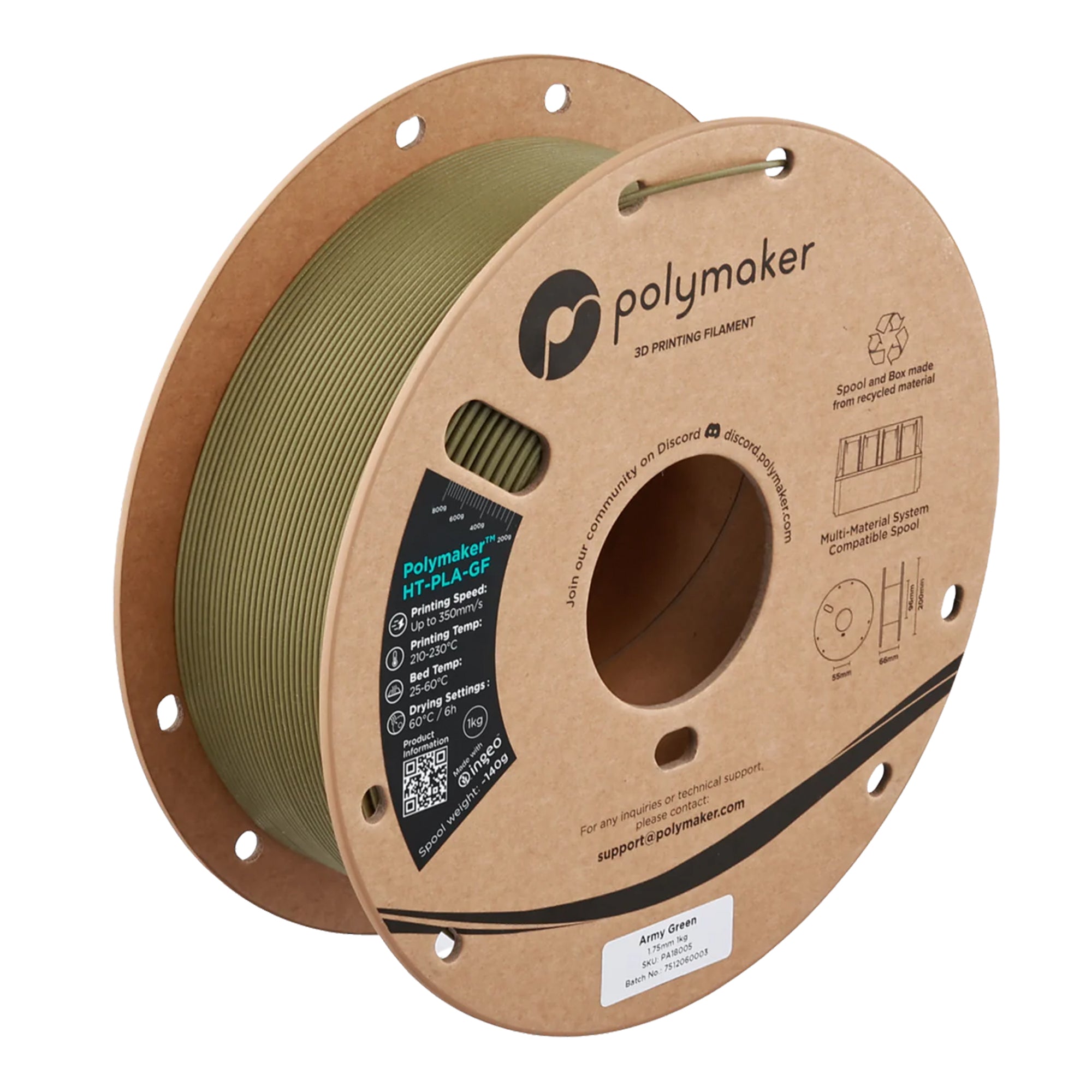 Polymaker HT-PLA-GF 1.75mm Filament 1kg