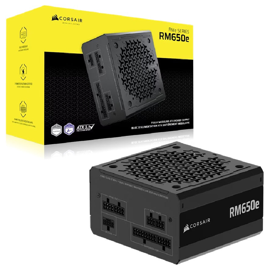 Corsair RMe Series RM650e Fully Modular Cybenetics Gold ATX 3.1 Power Supply [PC]