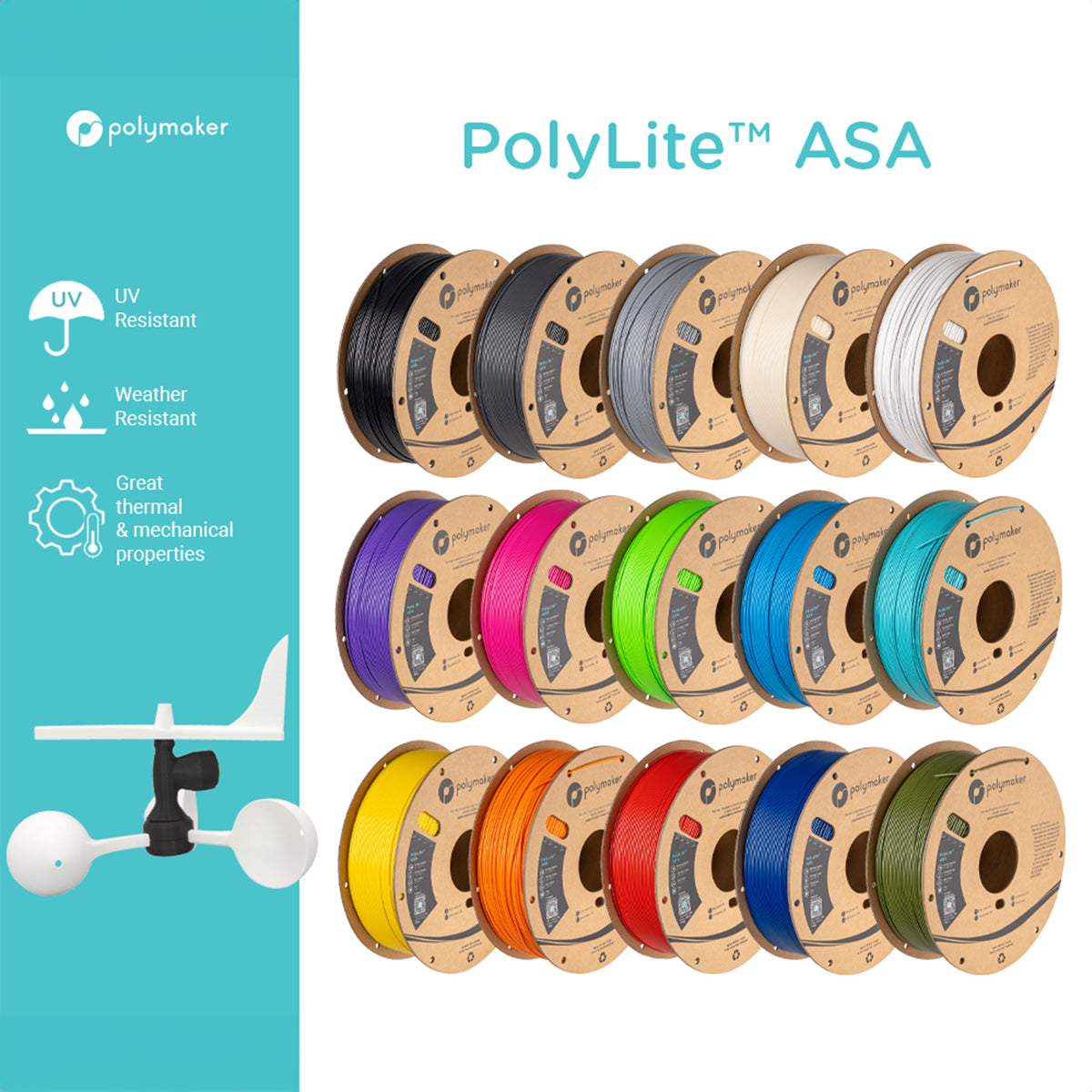 Polymaker PolyLite ASA (1.75mm 1kg) Australia | Phaser FPV