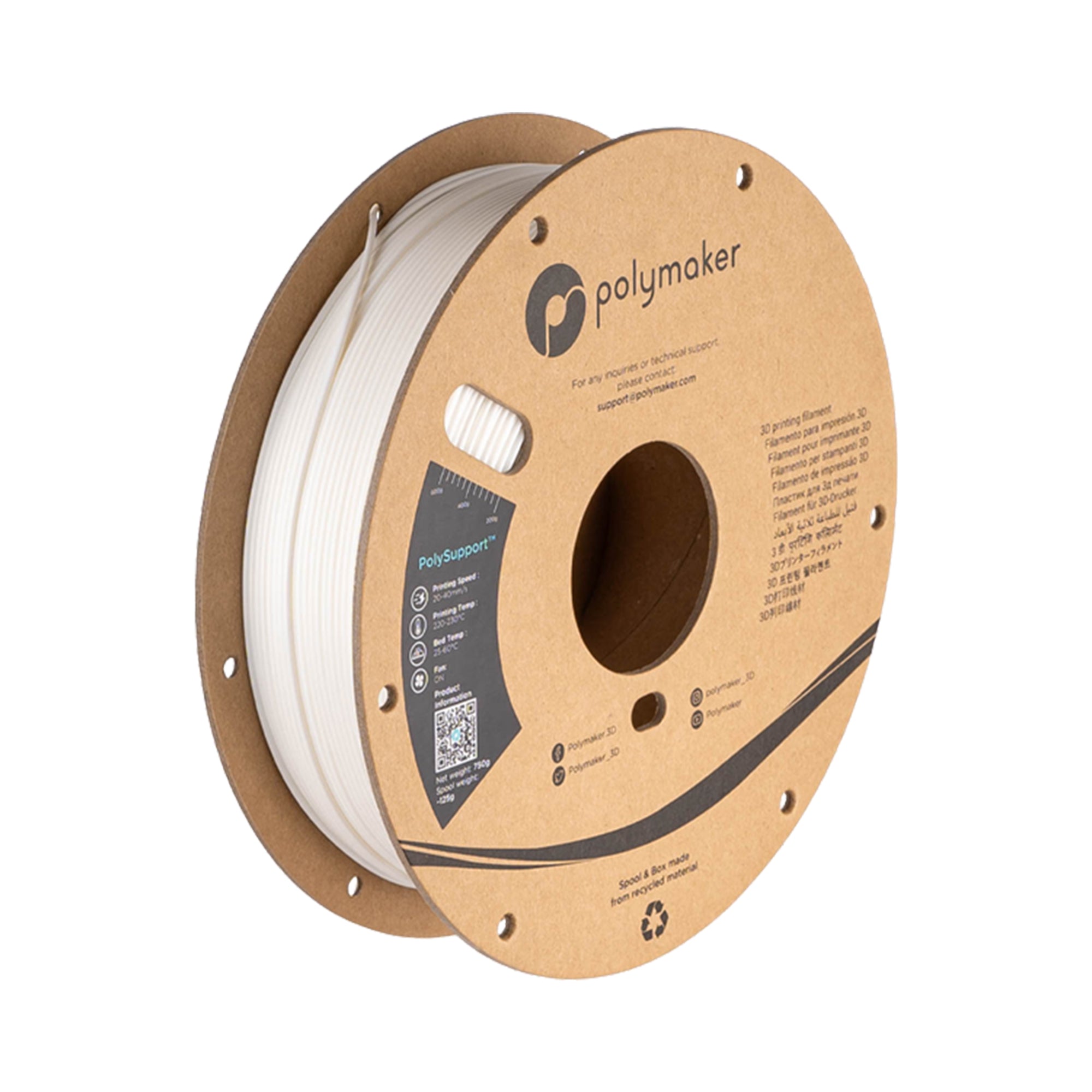 Polymaker PolySupport for PLA 1.75mm Filament 750g