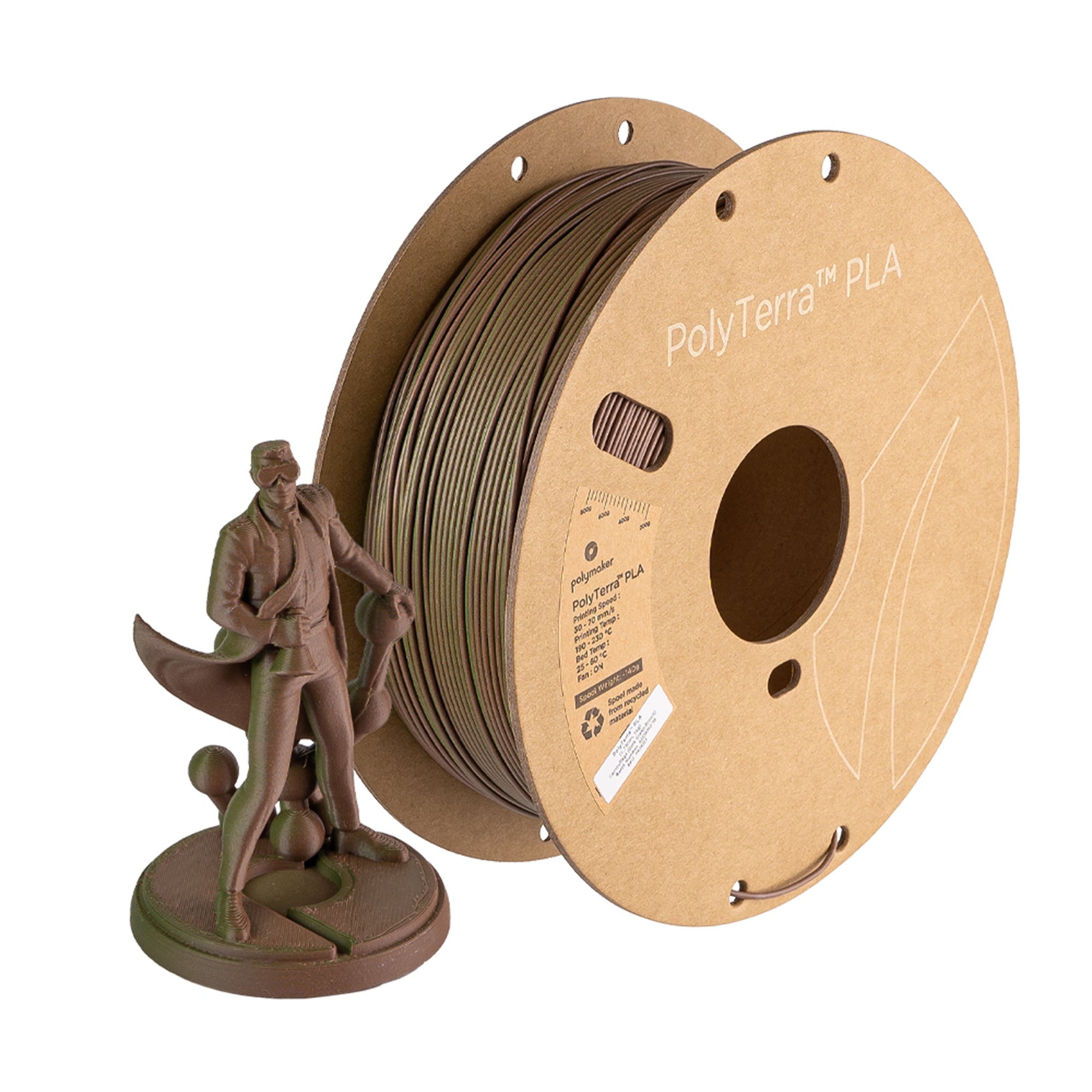 Polymaker PolyTerra Dual Matte PLA Filament 1kg 1.75mm