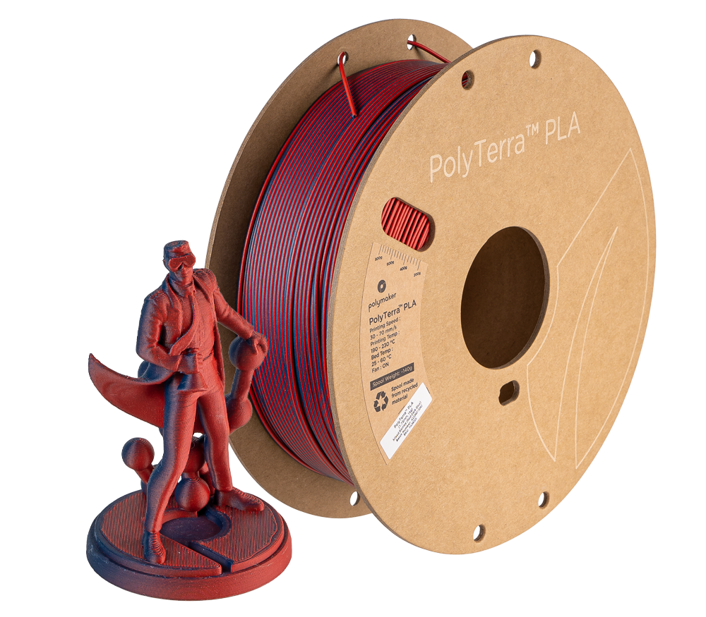 Polymaker PolyTerra Dual Matte PLA Filament 1kg 1.75mm
