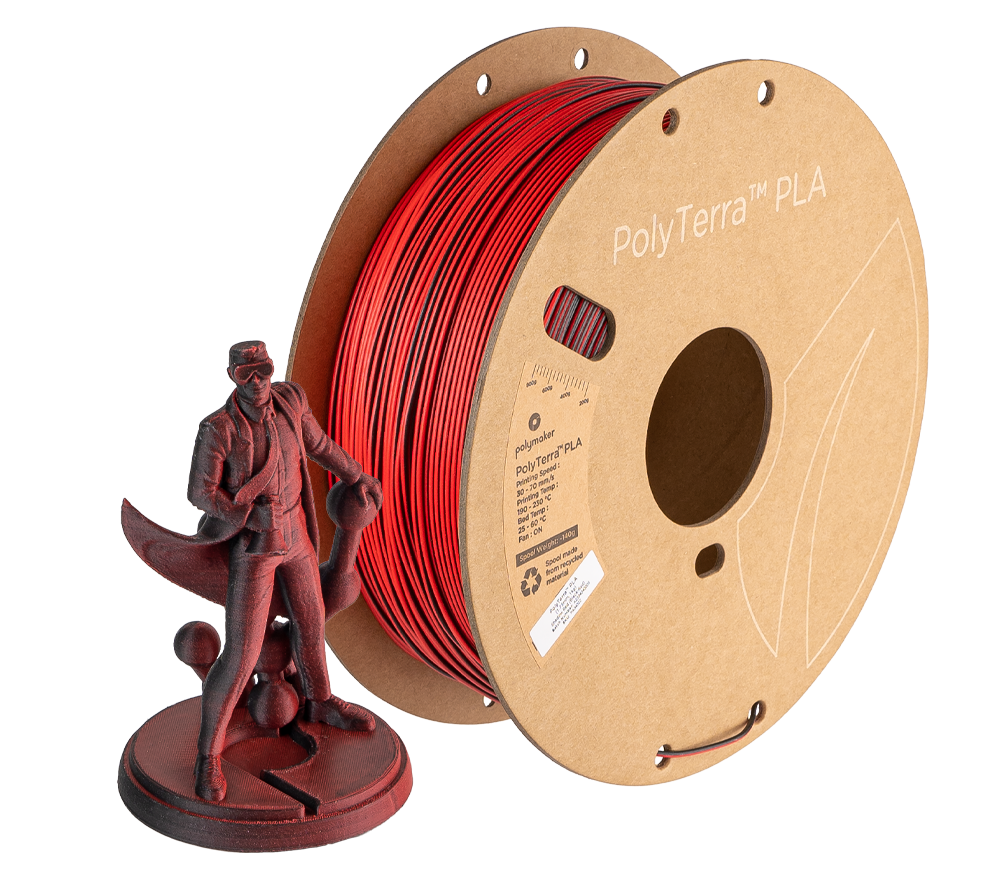 Polymaker PolyTerra Dual Matte PLA Filament 1kg 1.75mm