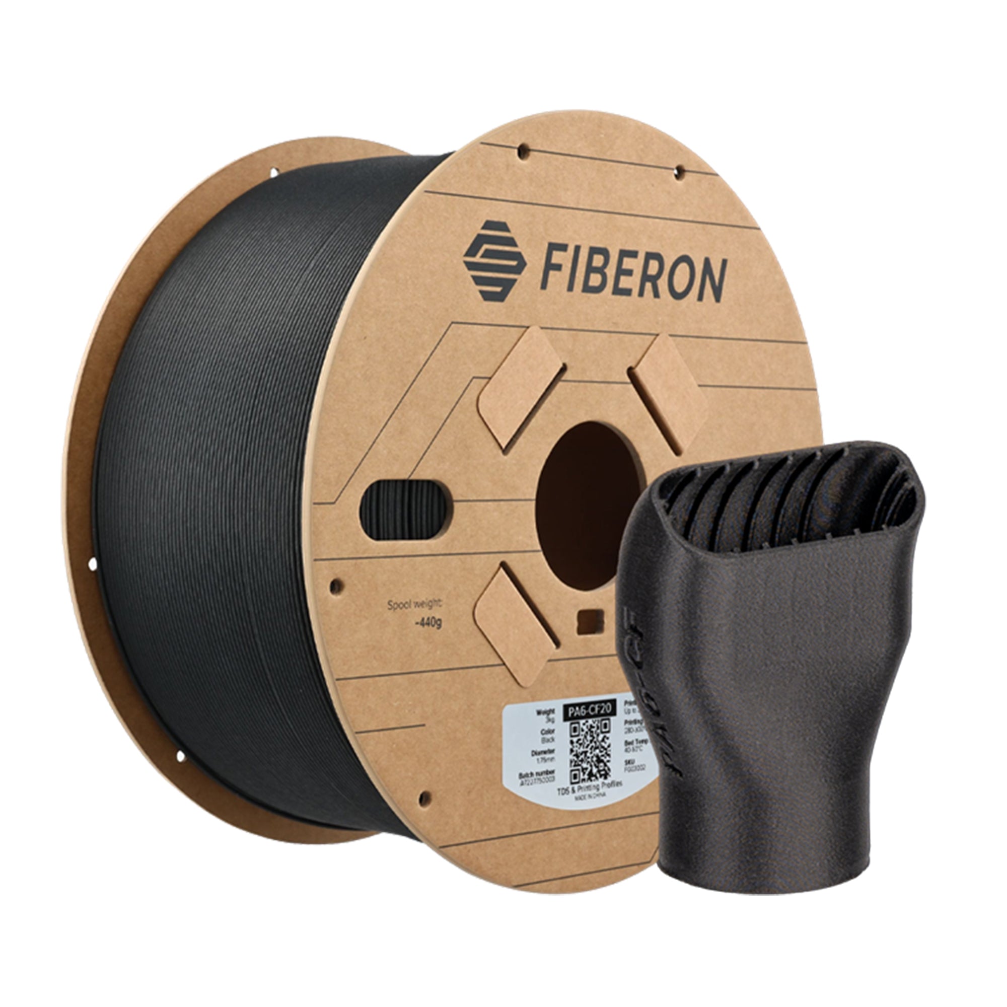 Polymaker Fiberon PA6-CF20 1.75mm Filament 3kg (Formerly PolyMide PA6-CF)