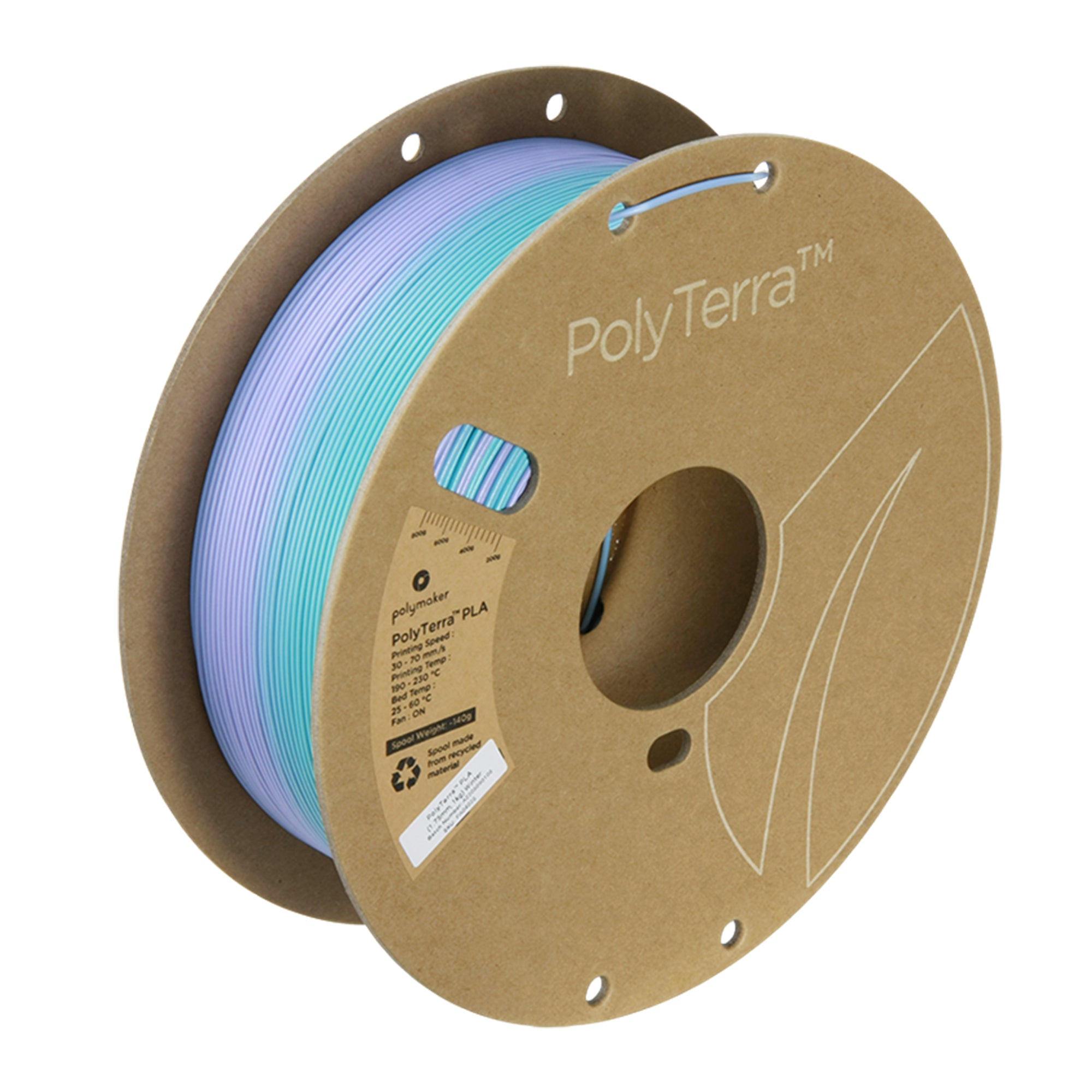 Polymaker PolyTerra Gradient Matte PLA Filament 1kg 1.75mm