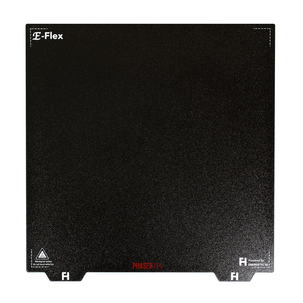Energetic 355x355mm DOUBLE SIDED Textured Black PEI PRO Spring Steel Sheet (Suits Voron 350mm)
