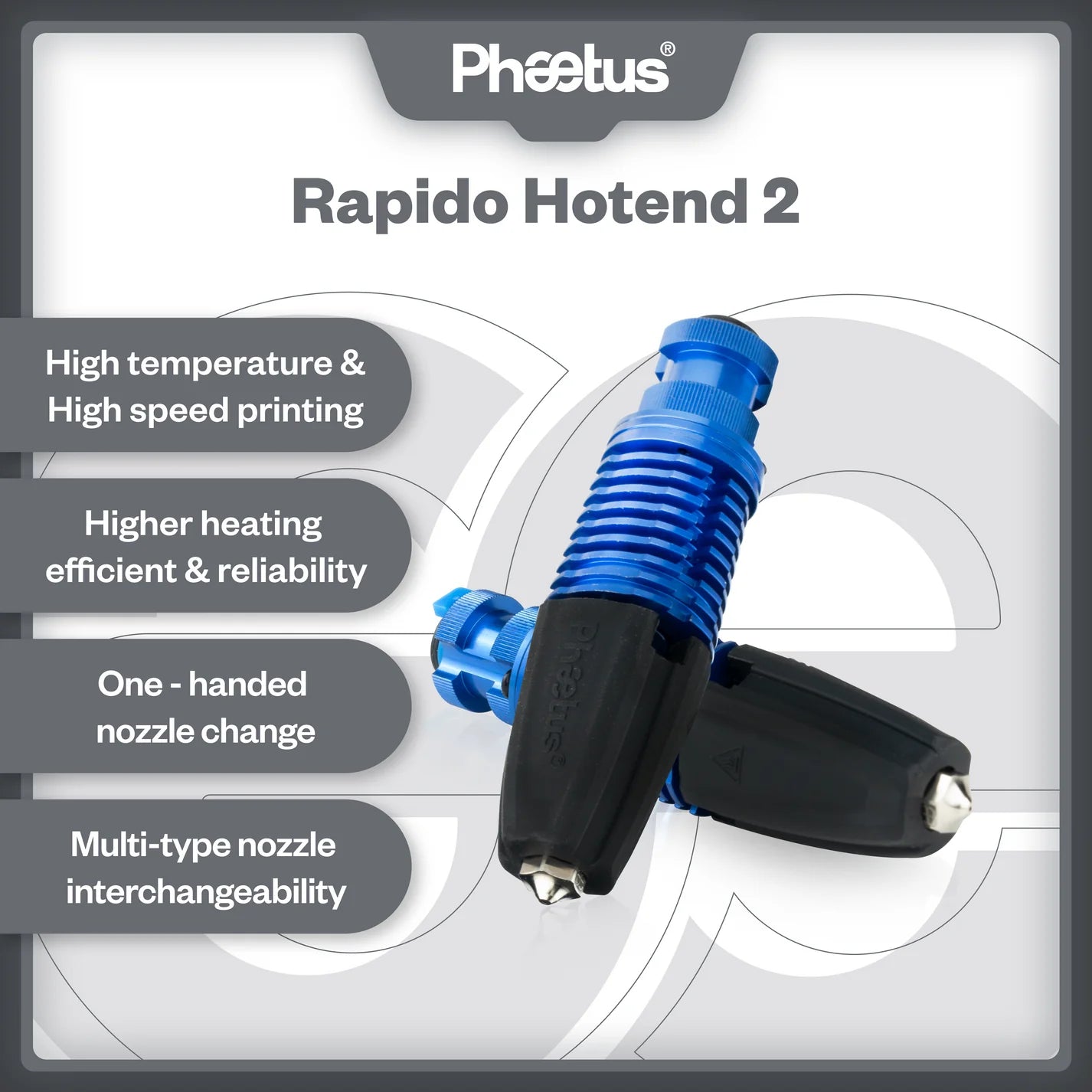 Phaetus Rapido Plus Hotend 2 (350 Degree Heater core)