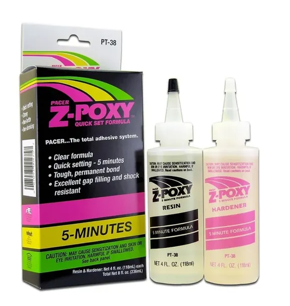 ZAP PT38 EPOXY ADHESIVE Z-POXY 5 Minute 8OZ