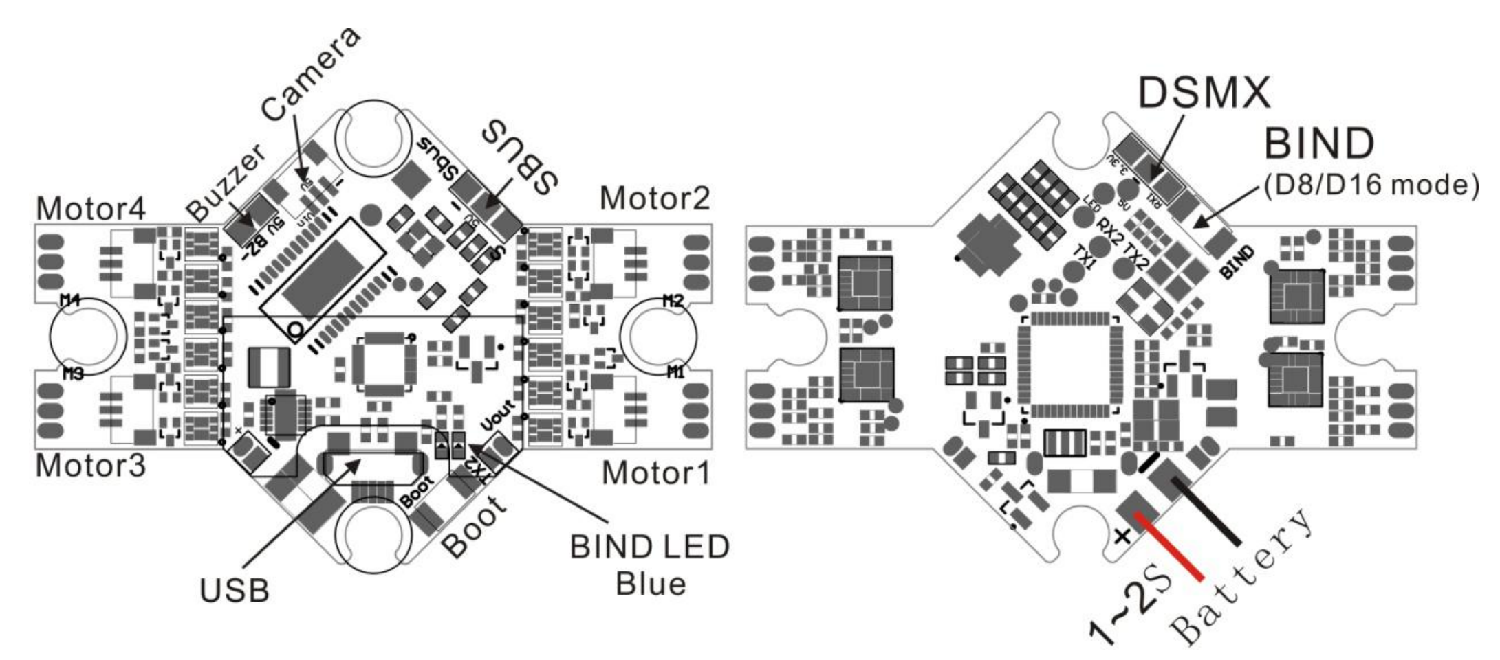 EMAX Tinyhawk II Micro & Race Replacement AIO FC All-In-One FC/ESC/VTX F4 5A 25/100/200mw AIO Main Board 0110003057