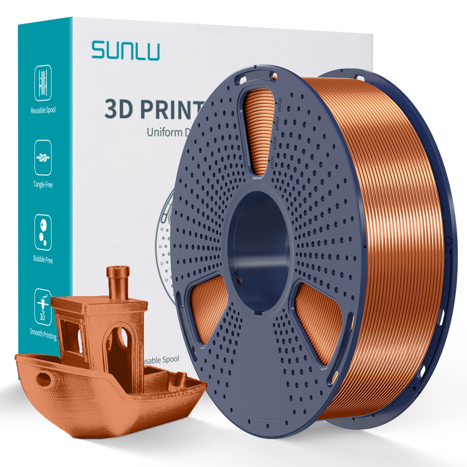 Sunlu Silk PLA+ 3D Print Filament 1.75mm 1kg