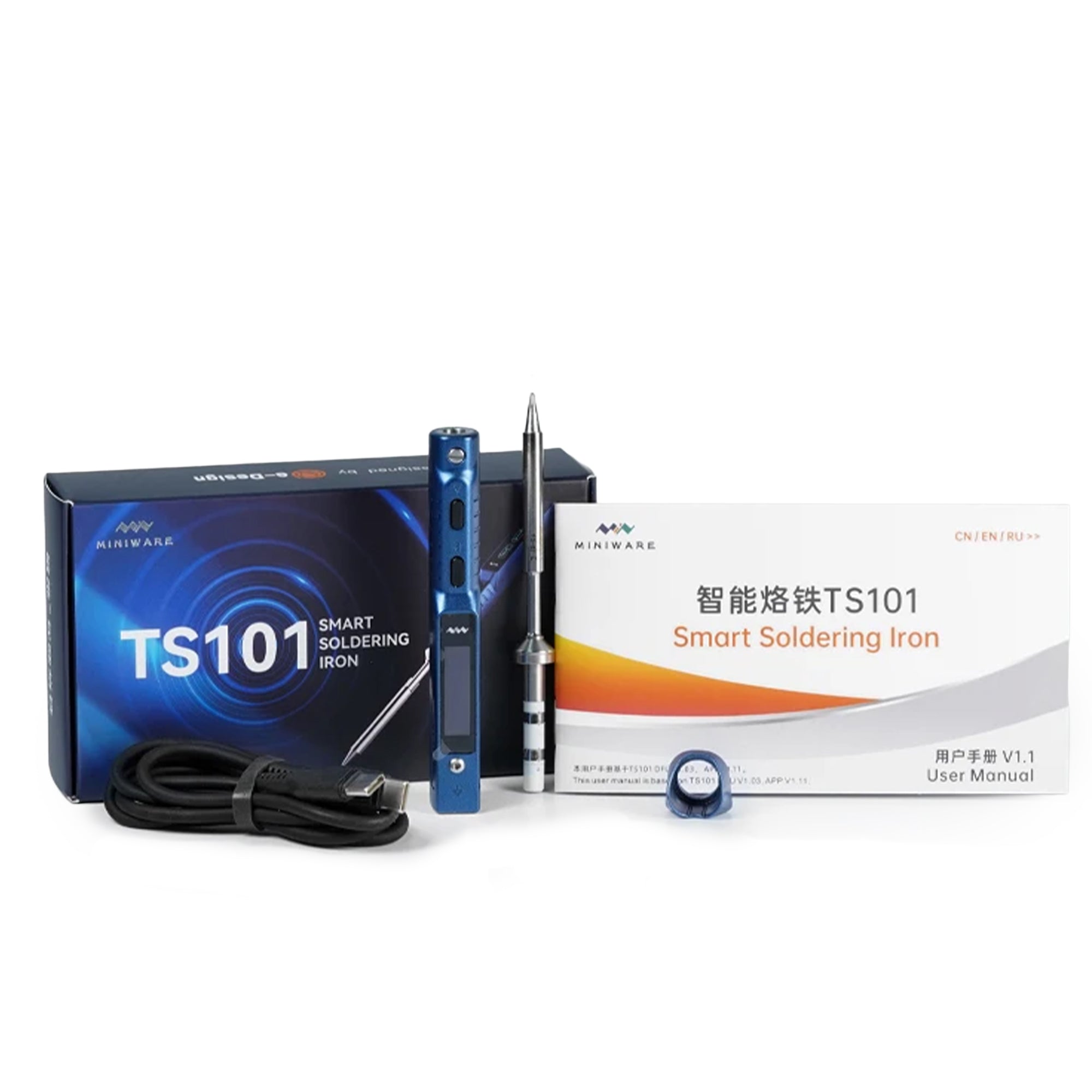 Miniware TS101 Smart Soldering Iron (Black)