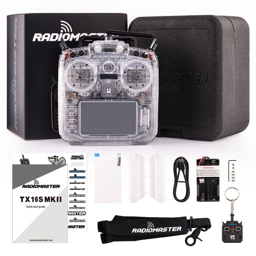 RadioMaster TX16S MKII Radio Transparent Version (MCK Edition / ELRS / M2) (Batteries NOT Included)