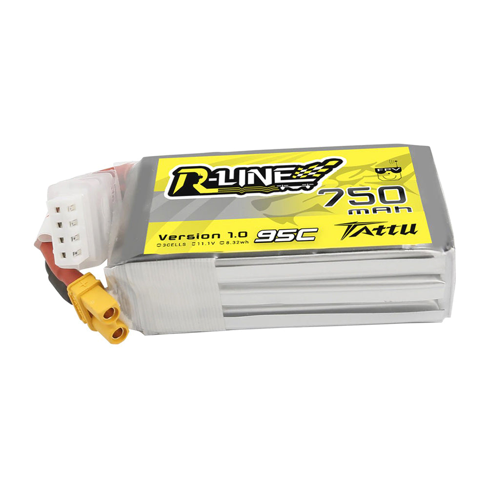 Tattu R-Line 750mAh 11.1V 95C 3S1P Lipo Battery Pack With XT30 Plug TA-RL-95C-750-3S1P-XT30 [DG]