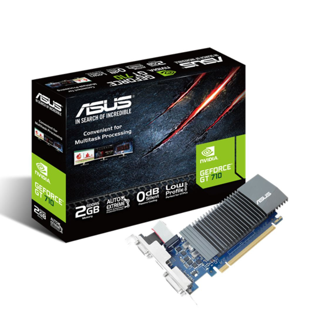 ASUS nVidia GeForce GT710-SL-2GD5-BRK-EVO 2GB GDDR5 EVO low-profile graphics card for silent HTPC Builds [PC]
