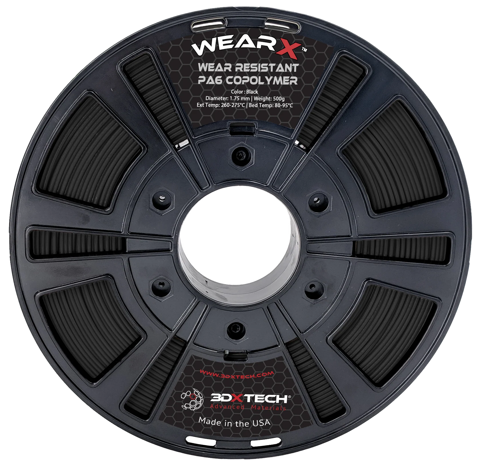 3DXTech WearX Wear Resistant Nylon 1.75mm Filament 500g