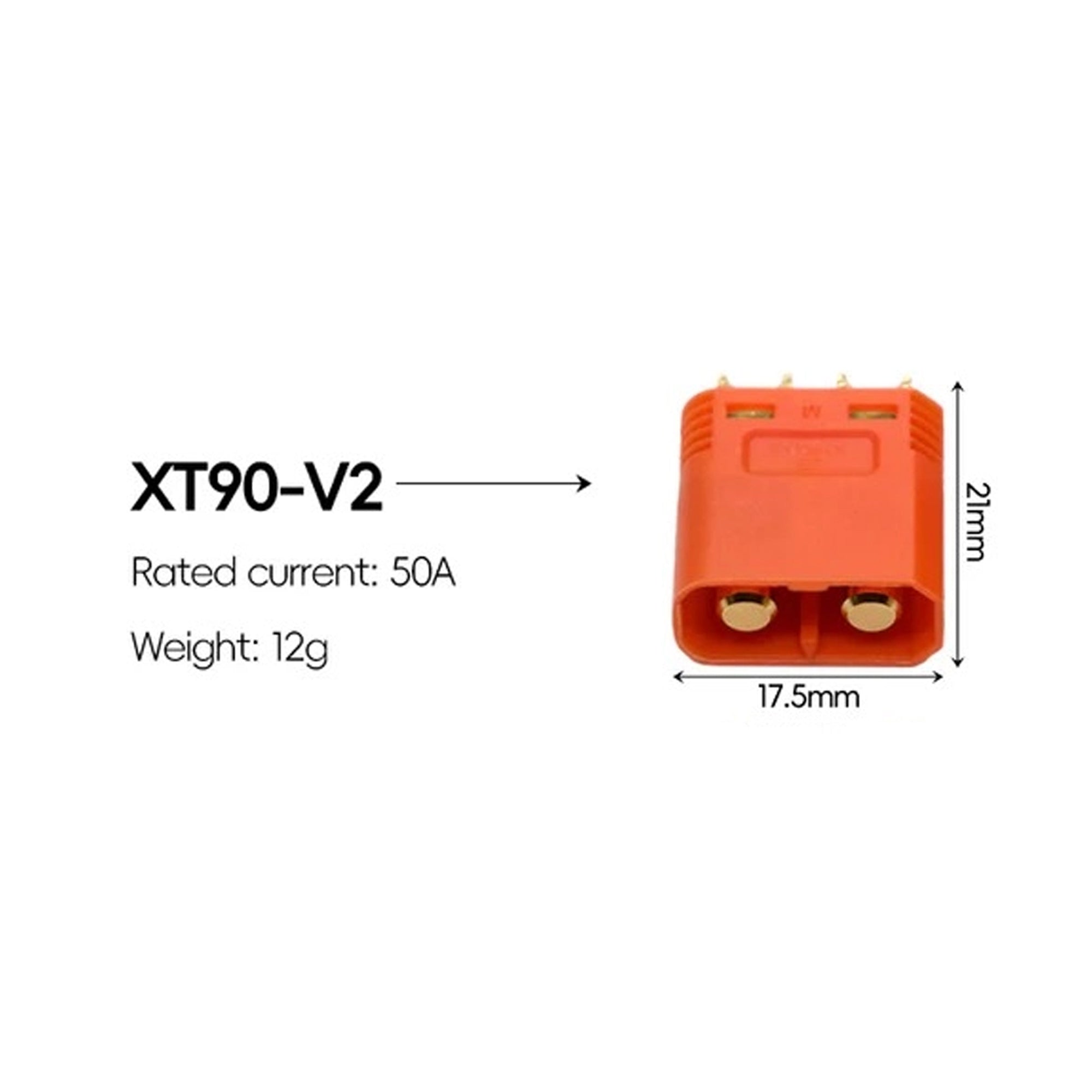 XT90 V2 Male Connector with Anti-Spark
