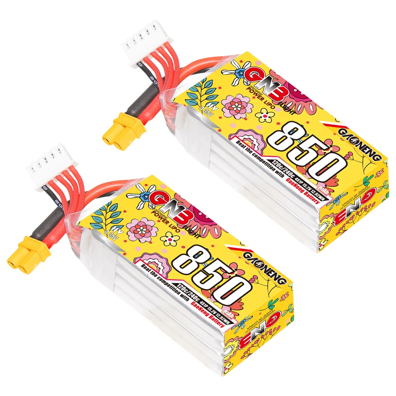 GAONENG GNB LiHV 4S 15.2V 850mAh 120C XT30 LiPo Battery [DG]