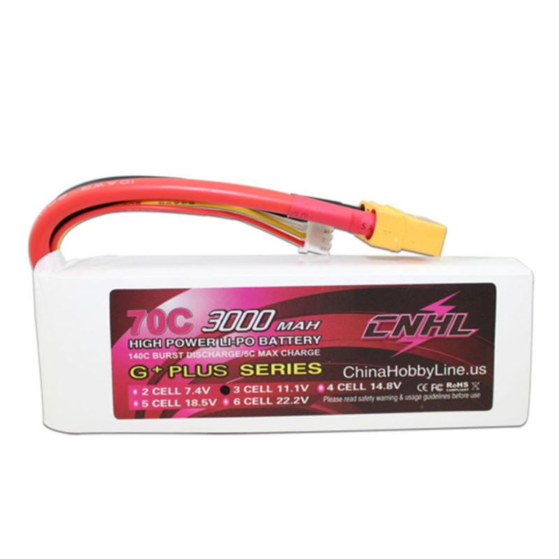 CNHL G+Plus 3000mAh 11.1V 3S 70C Lipo Battery [DG]