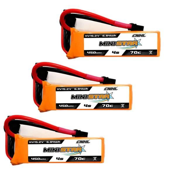 CNHL LiHV MiniStar 450mAh 15.2V 4S 70C Lipo Battery XT30 [DG]