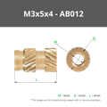 Bambu Lab Round Threaded Brass Heat-Insert Nut 20pc