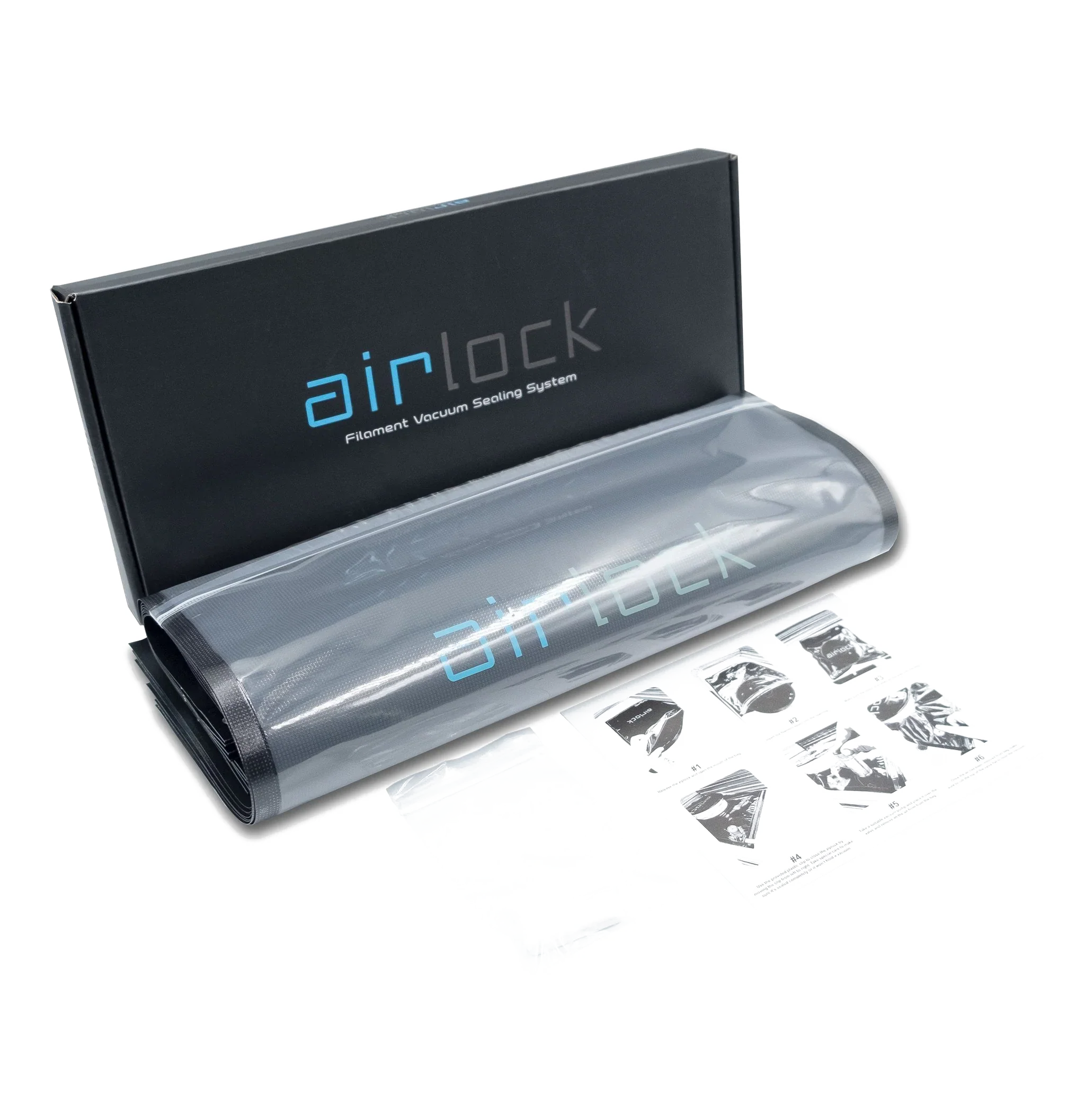 Airlock filament vacuum sealing system image 1 on transparent background with Version 4 white halo