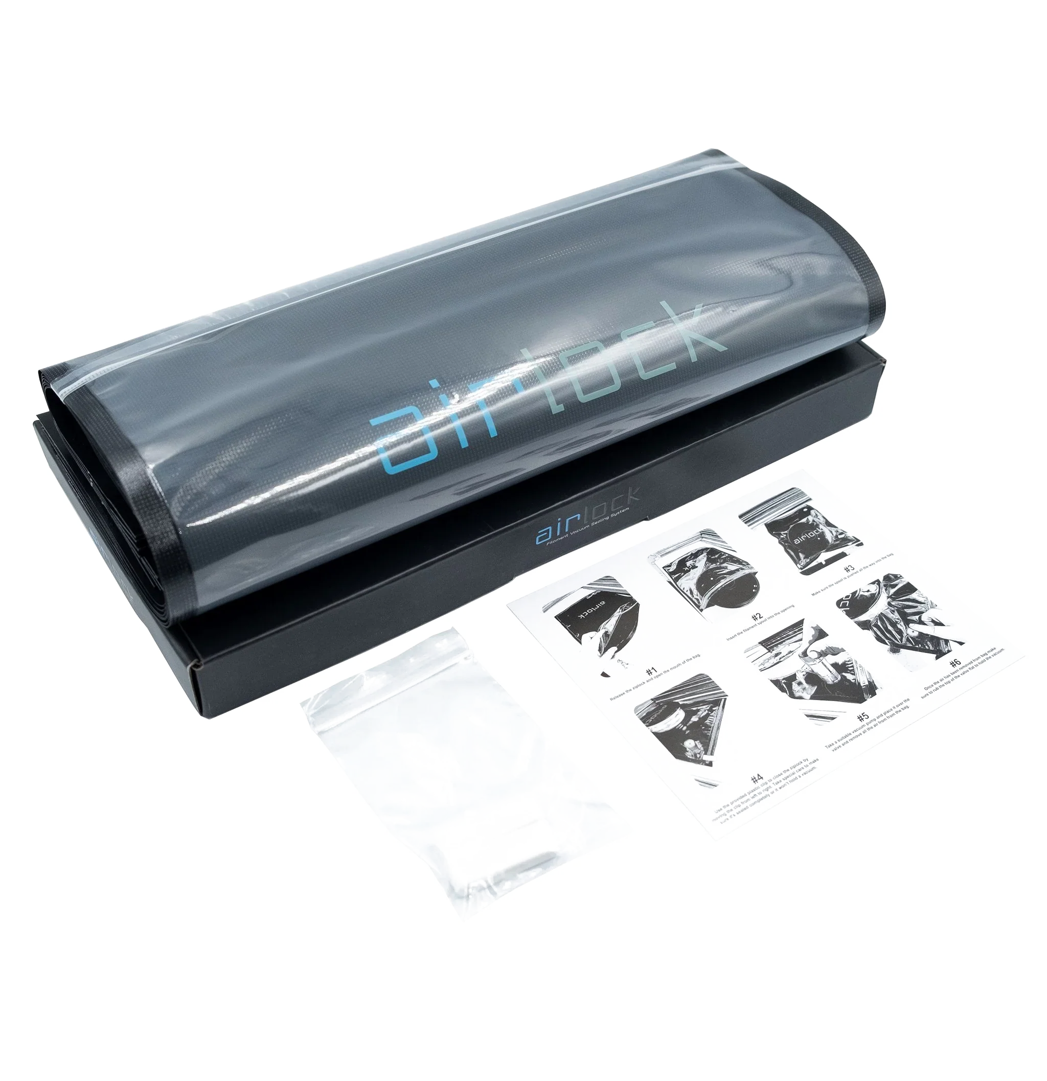 Airlock filament vacuum sealing system image 2 on transparent background with Version 4 white halo