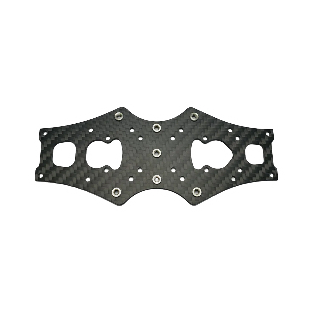 Armattan Beaver Main Center Plate with Sink Nuts pre-installed – view 1 transparent dark-mode product image