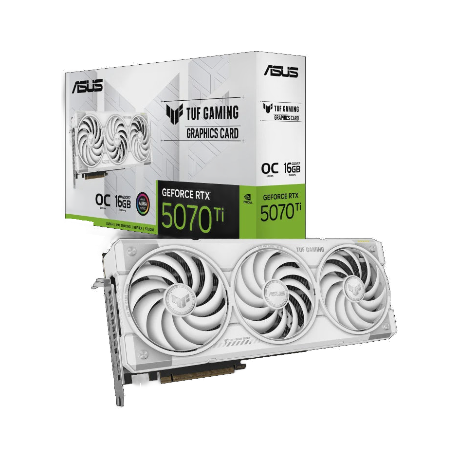 ASUS GeForce RTX 5070 Ti TUF Gaming OC GDDR7 16GB White ASUS GeForce RTX 5070 Ti TUF Gaming OC GDDR7 16GB White TUF-RTX5070TI-O16G-WHITE-GAMING [PC]
