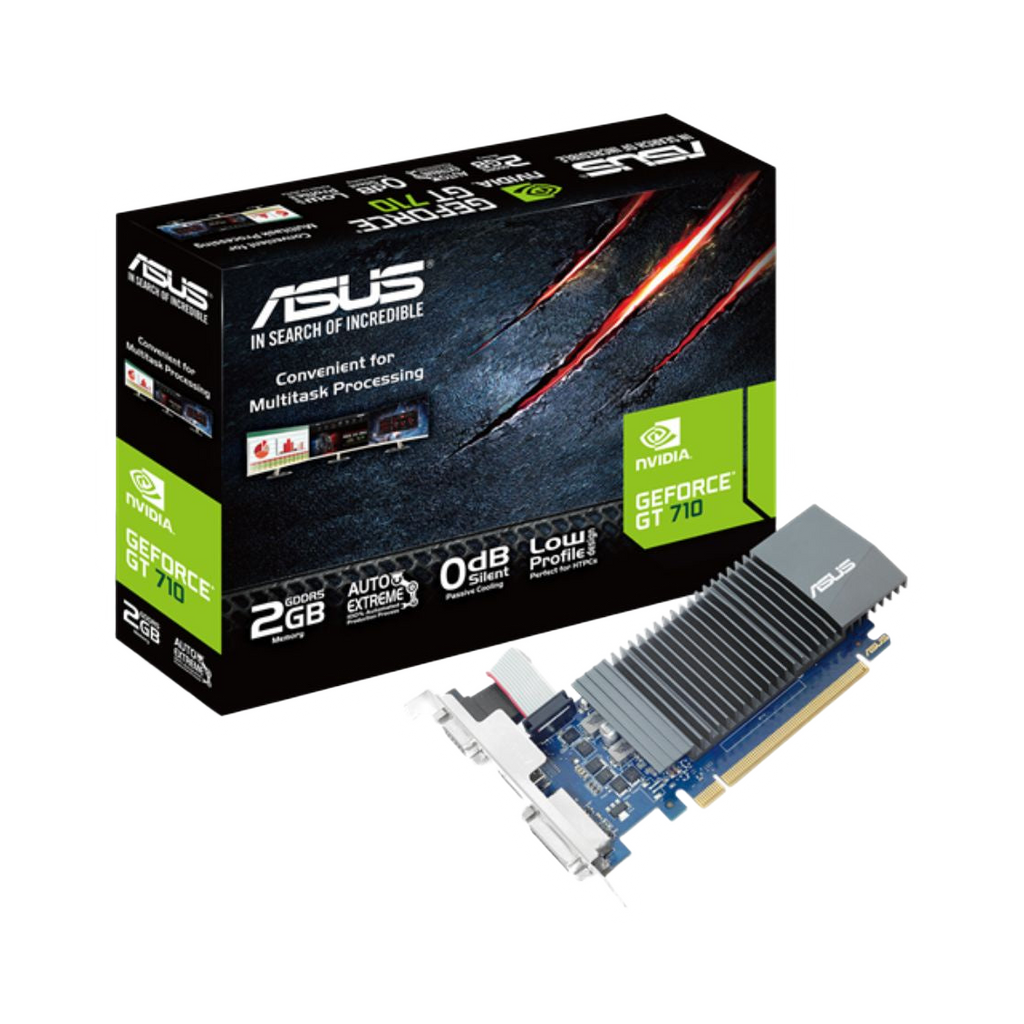 ASUS nVidia GeForce GT710-SL-2GD5-BRK-EVO 2GB GDDR5 EVO low-profile graphics card for silent HTPC Builds [PC]