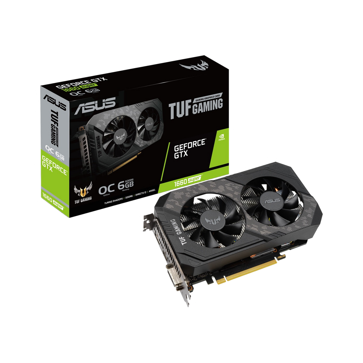 ASUS nVidia Super TUF-GTX1660S-O6G-GAMING GeForce GTX1660S OC 6GB Graphics Card - 2 Fan [PC]
