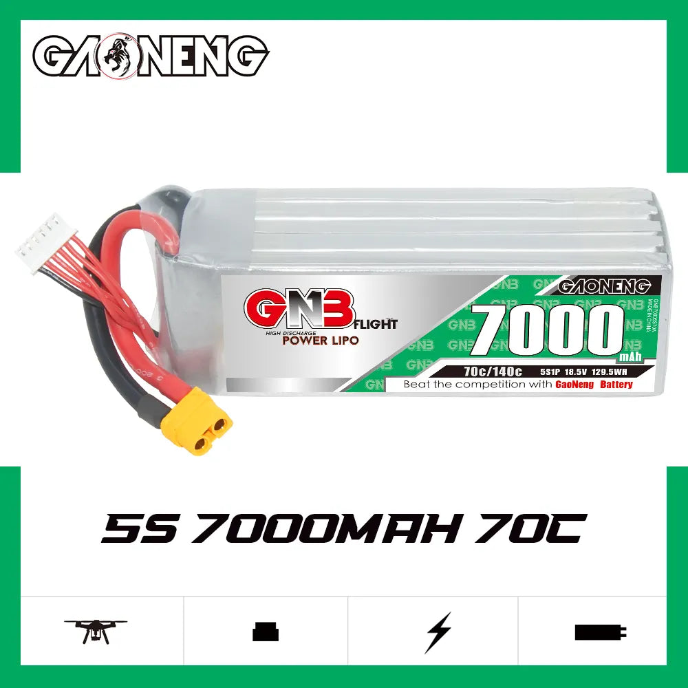 GAONENG GNB 5S 18.5V 7000mAh 70C LiPo Battery XT60 [DG]
