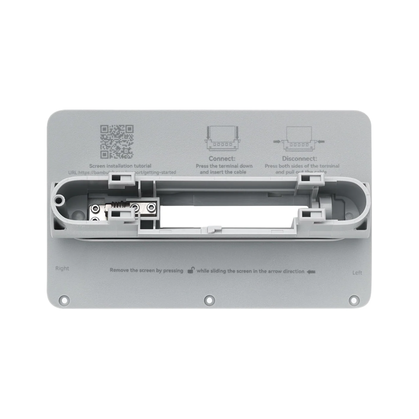 Bambu Lab Display Rear Housing with Hinge X1 Series — dark-mode image 1