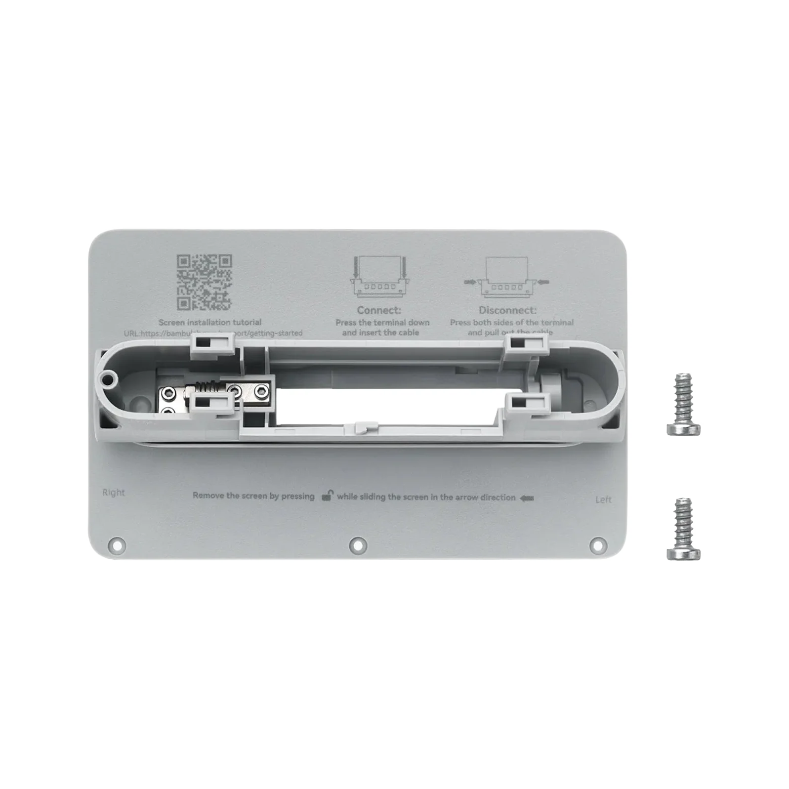 Bambu Lab Display Rear Housing with Hinge X1 Series — dark-mode image 2