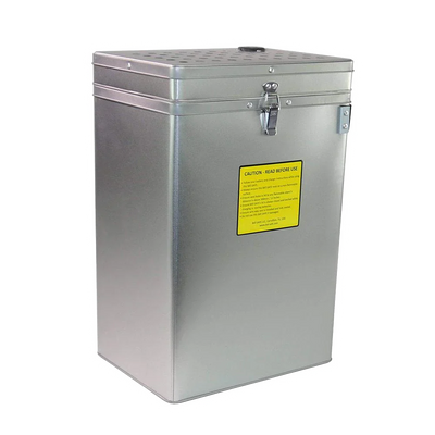 Bat-Safe XL charging and storage safe box image 1 on transparent background with Version 4 white halo
