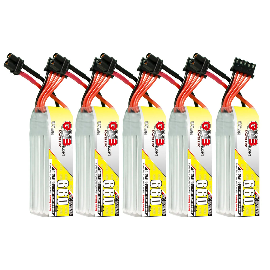 GAONENG GNB 4S 15.2V 660mAh 90C XT30 LiPo Battery Long Type [DG]