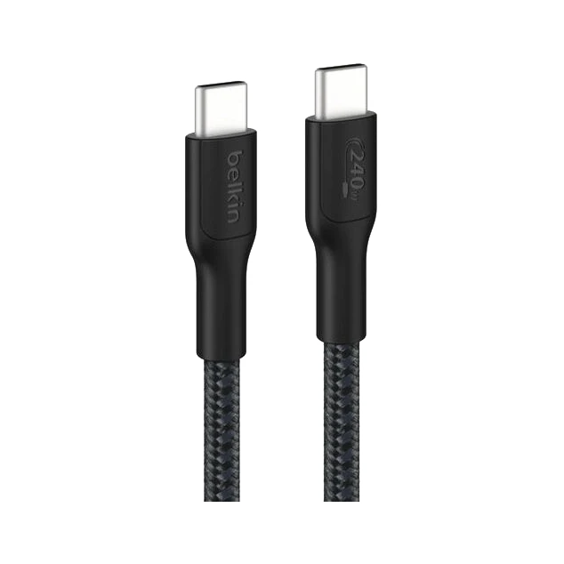 Belkin BoostCharge Pro Braided USB-C Cable 3M Black dark-mode image 1